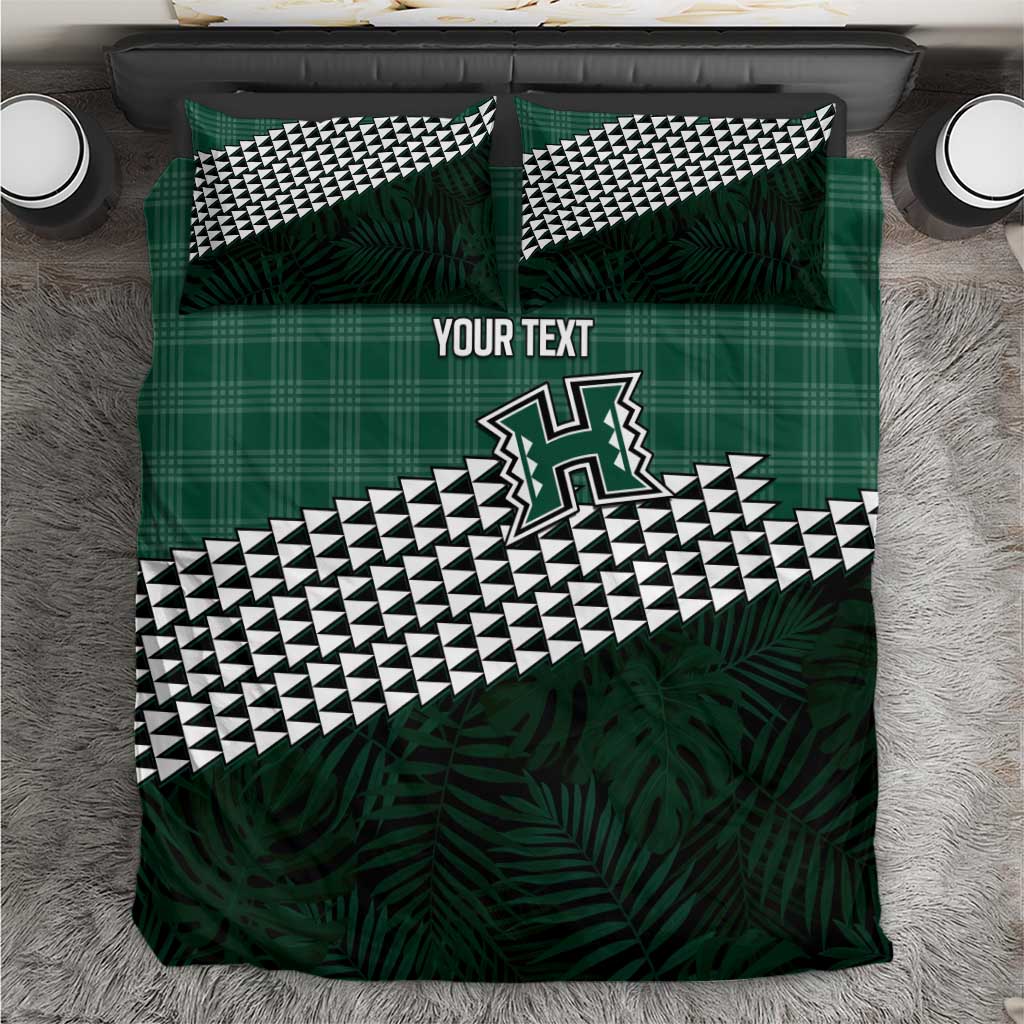 Rainbow Warriors Hawaii Personalized Palaka Bedding Set - Polynesian Pride