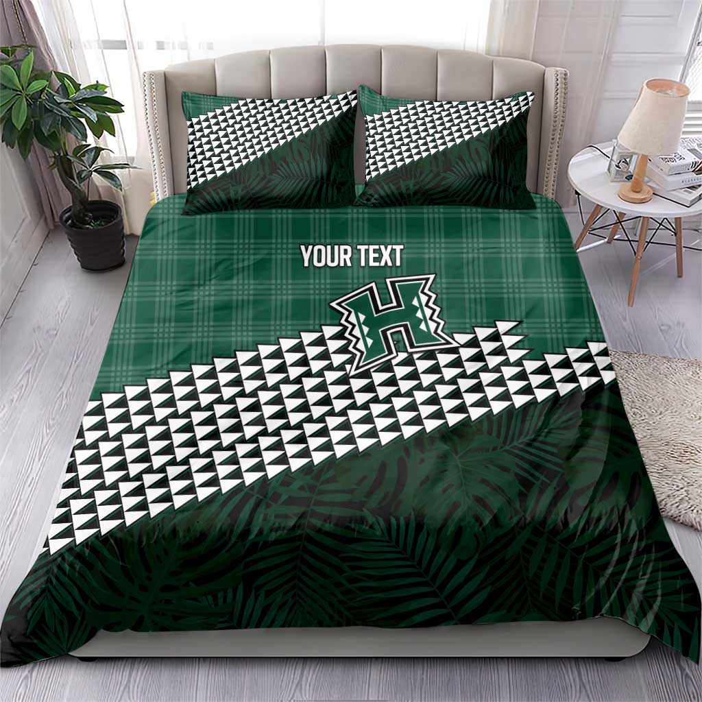 Rainbow Warriors Hawaii Personalized Palaka Bedding Set - Polynesian Pride