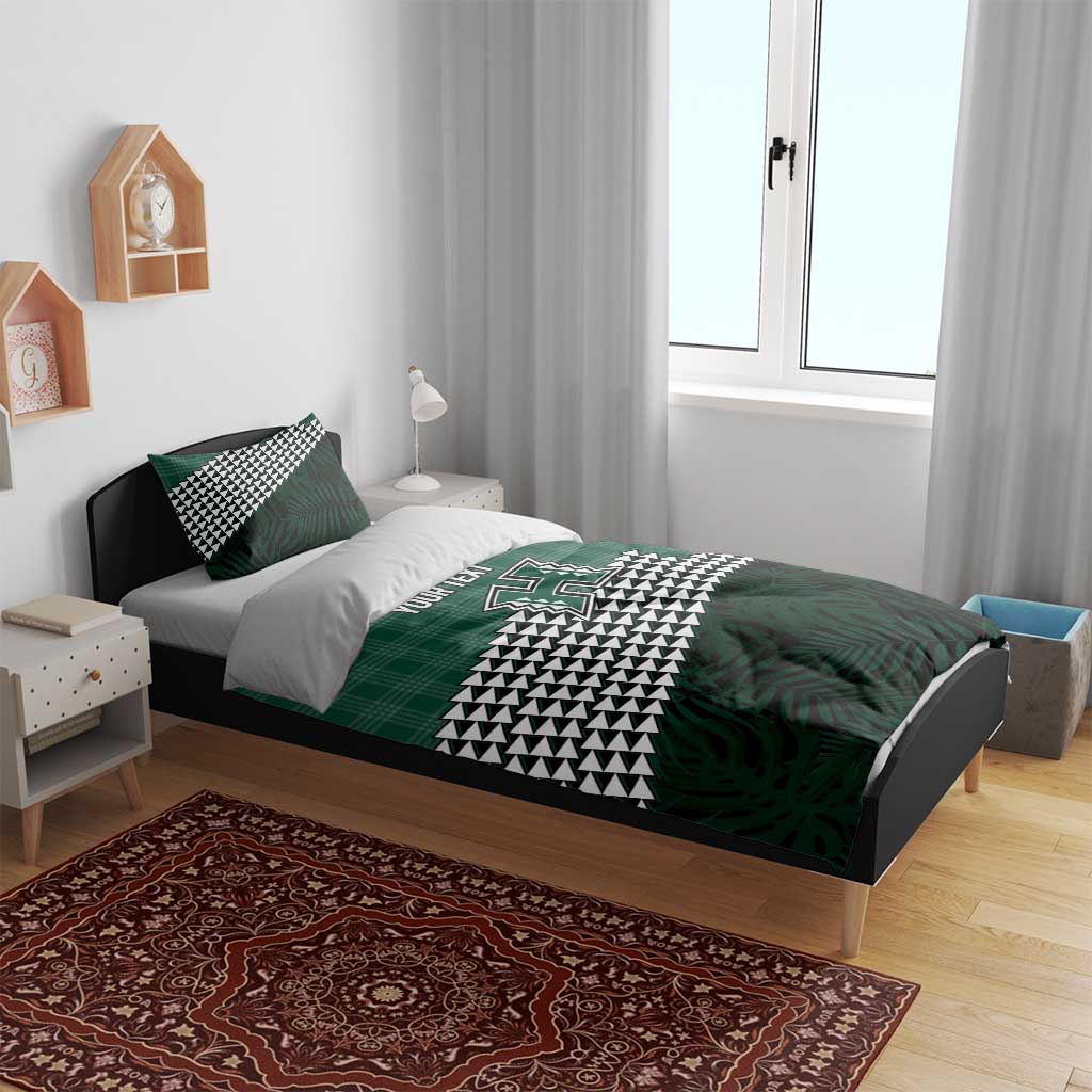 Rainbow Warriors Hawaii Personalized Palaka Bedding Set - Polynesian Pride