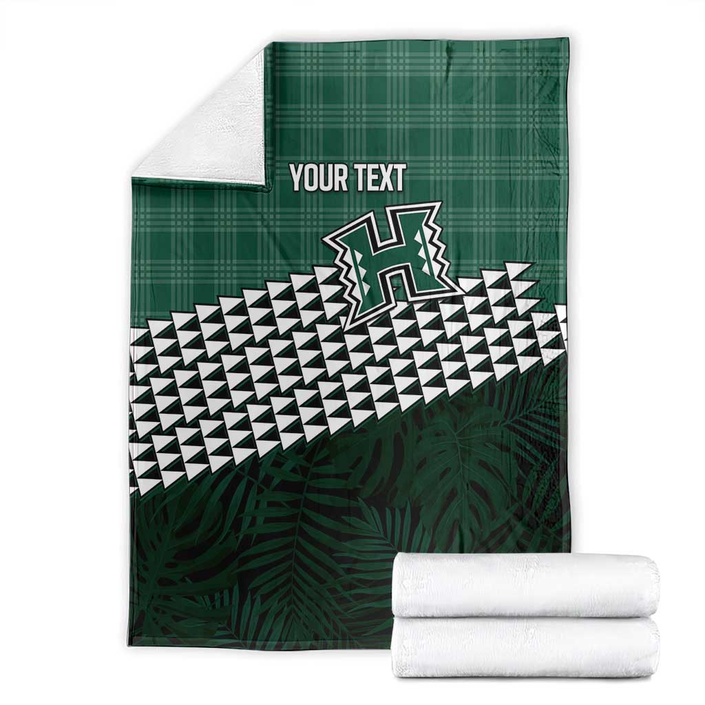 Rainbow Warriors Hawaii Personalized Palaka Blanket - Polynesian Pride