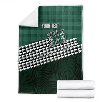 Rainbow Warriors Hawaii Personalized Palaka Blanket - Polynesian Pride