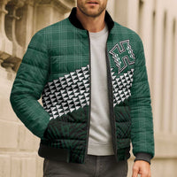 Rainbow Warriors Hawaii Personalized Palaka Bomber Puffer Jacket - Polynesian Pride