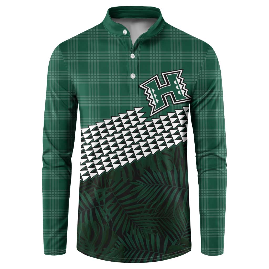 Rainbow Warriors Hawaii Personalized Palaka Button Sweatshirt - Polynesian Pride