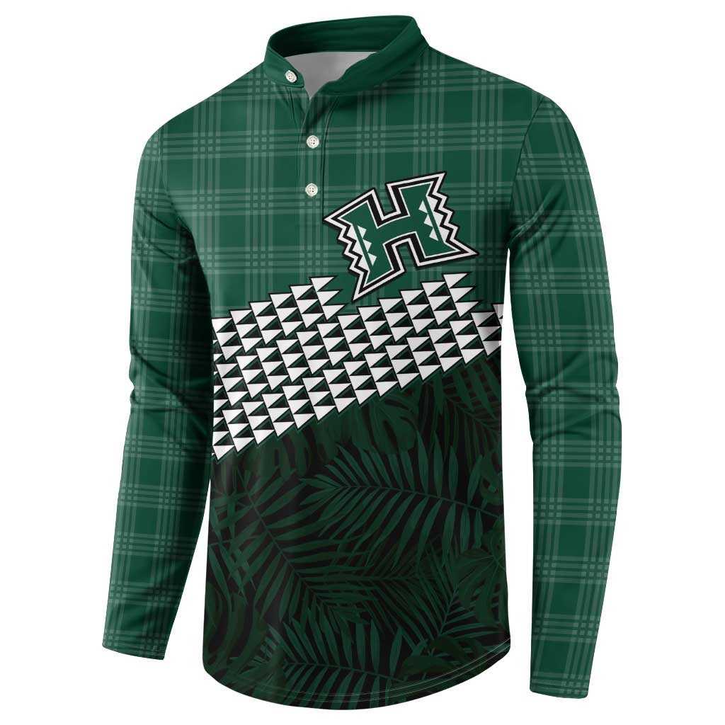 Rainbow Warriors Hawaii Personalized Palaka Button Sweatshirt - Polynesian Pride