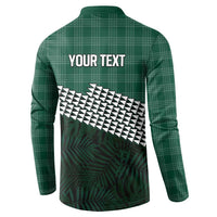 Rainbow Warriors Hawaii Personalized Palaka Button Sweatshirt - Polynesian Pride