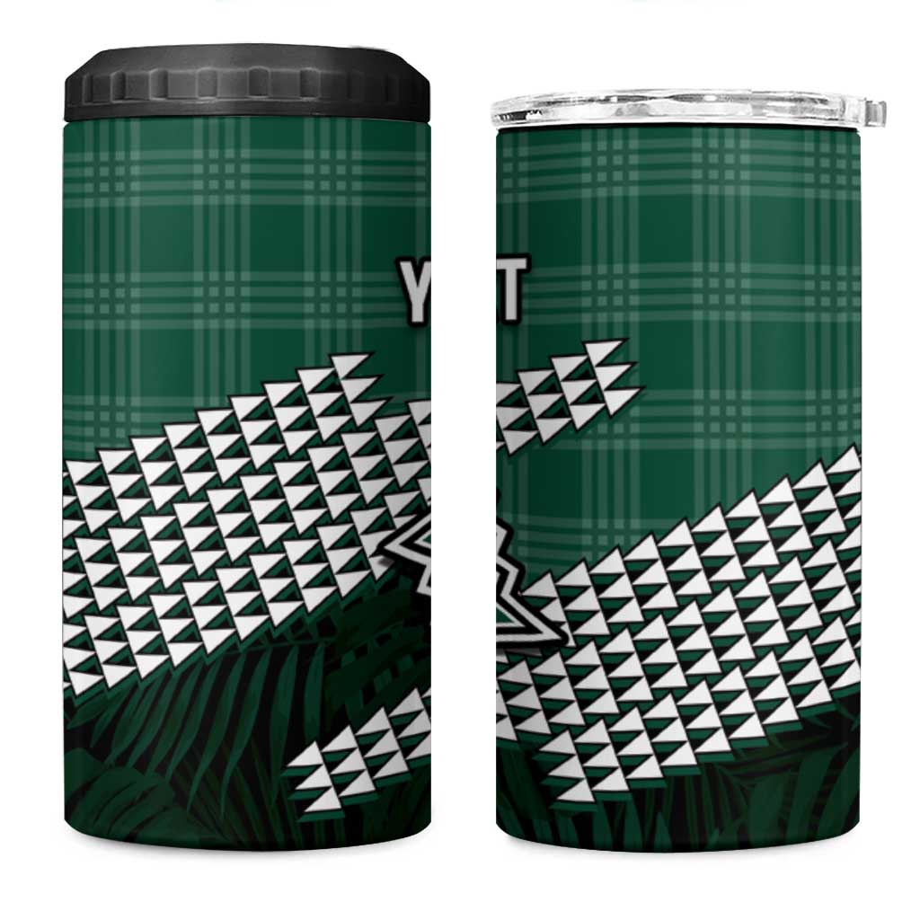 Rainbow Warriors Hawaii Personalized Palaka 4 in 1 Can Cooler Tumbler - Polynesian Pride