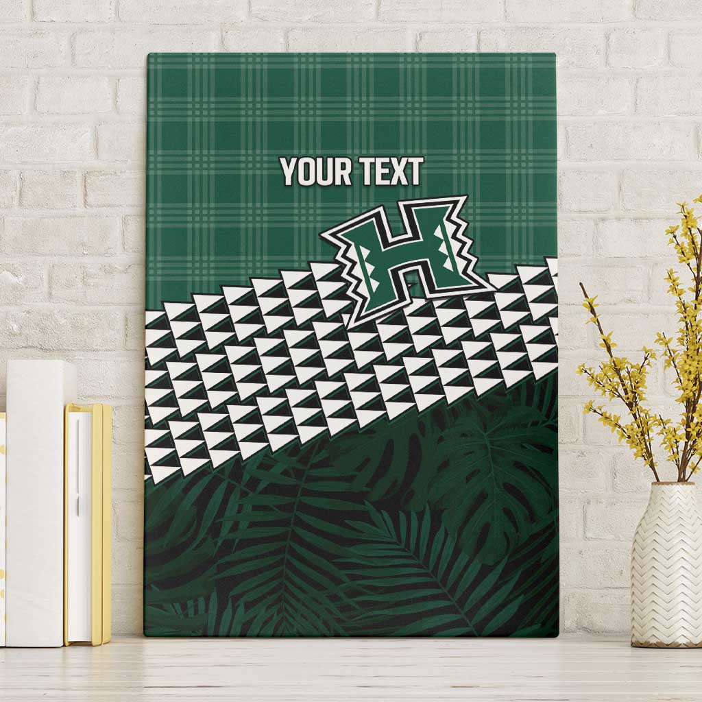 Rainbow Warriors Hawaii Personalized Palaka Canvas Wall Art - Polynesian Pride