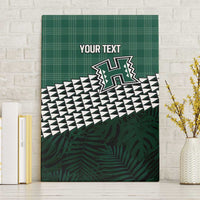 Rainbow Warriors Hawaii Personalized Palaka Canvas Wall Art - Polynesian Pride