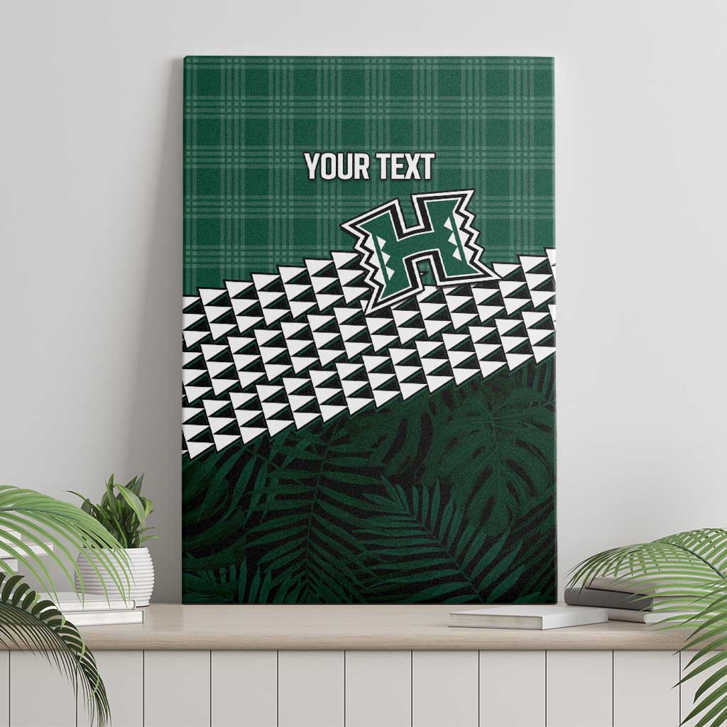 Rainbow Warriors Hawaii Personalized Palaka Canvas Wall Art - Polynesian Pride