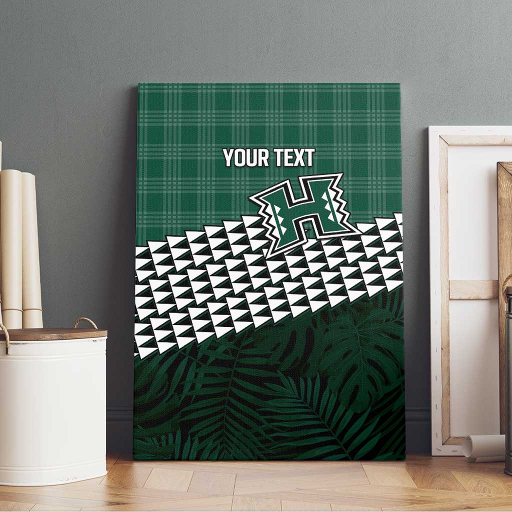 Rainbow Warriors Hawaii Personalized Palaka Canvas Wall Art - Polynesian Pride