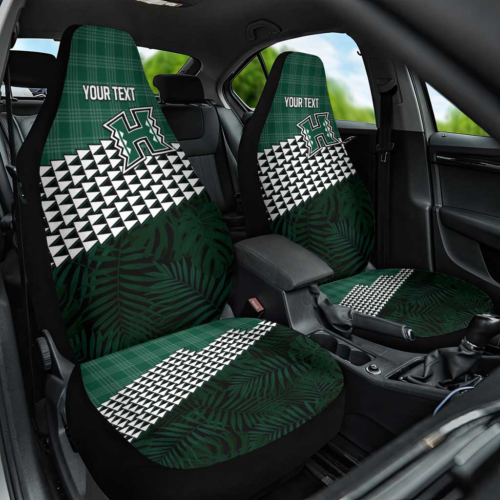 Rainbow Warriors Hawaii Personalized Palaka Car Seat Cover - Polynesian Pride