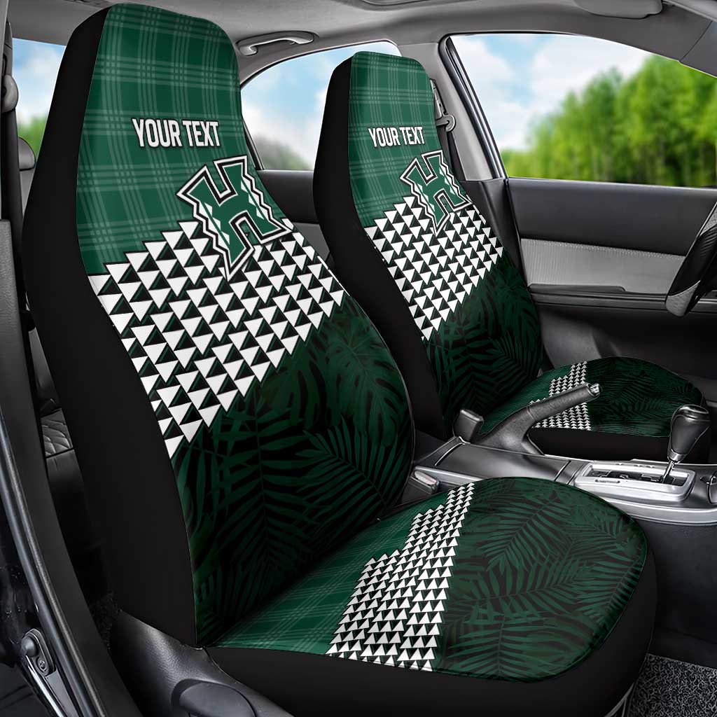 Rainbow Warriors Hawaii Personalized Palaka Car Seat Cover - Polynesian Pride