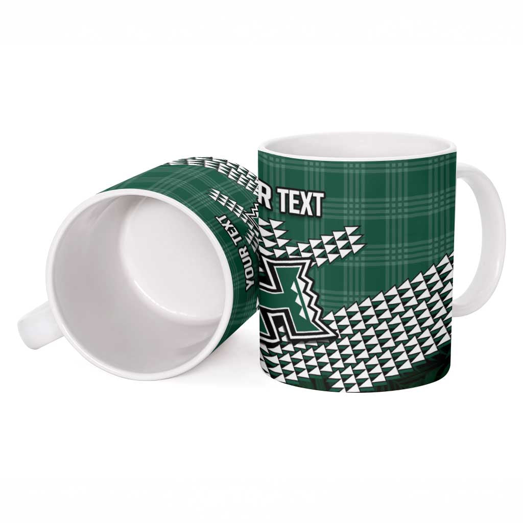 Rainbow Warriors Hawaii Personalized Palaka Ceramic Mug - Polynesian Pride