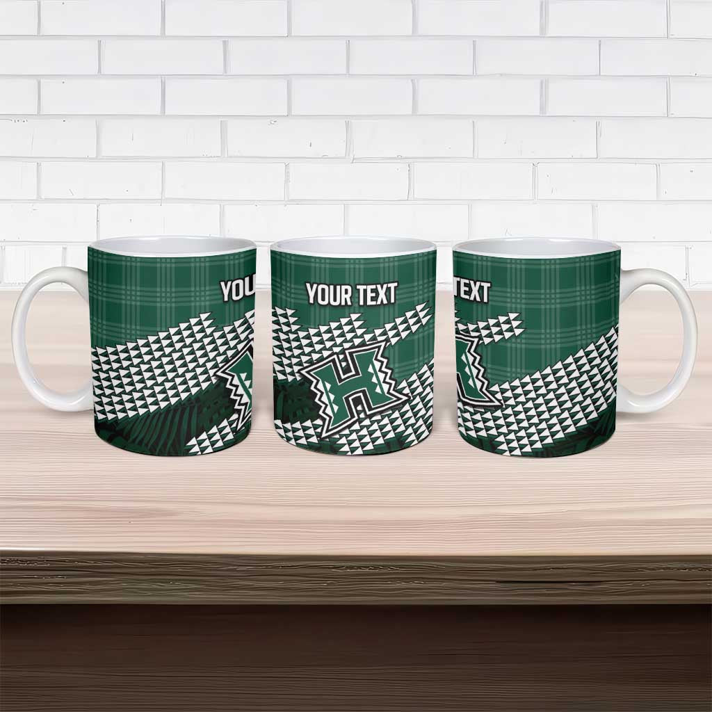 Rainbow Warriors Hawaii Personalized Palaka Ceramic Mug - Polynesian Pride