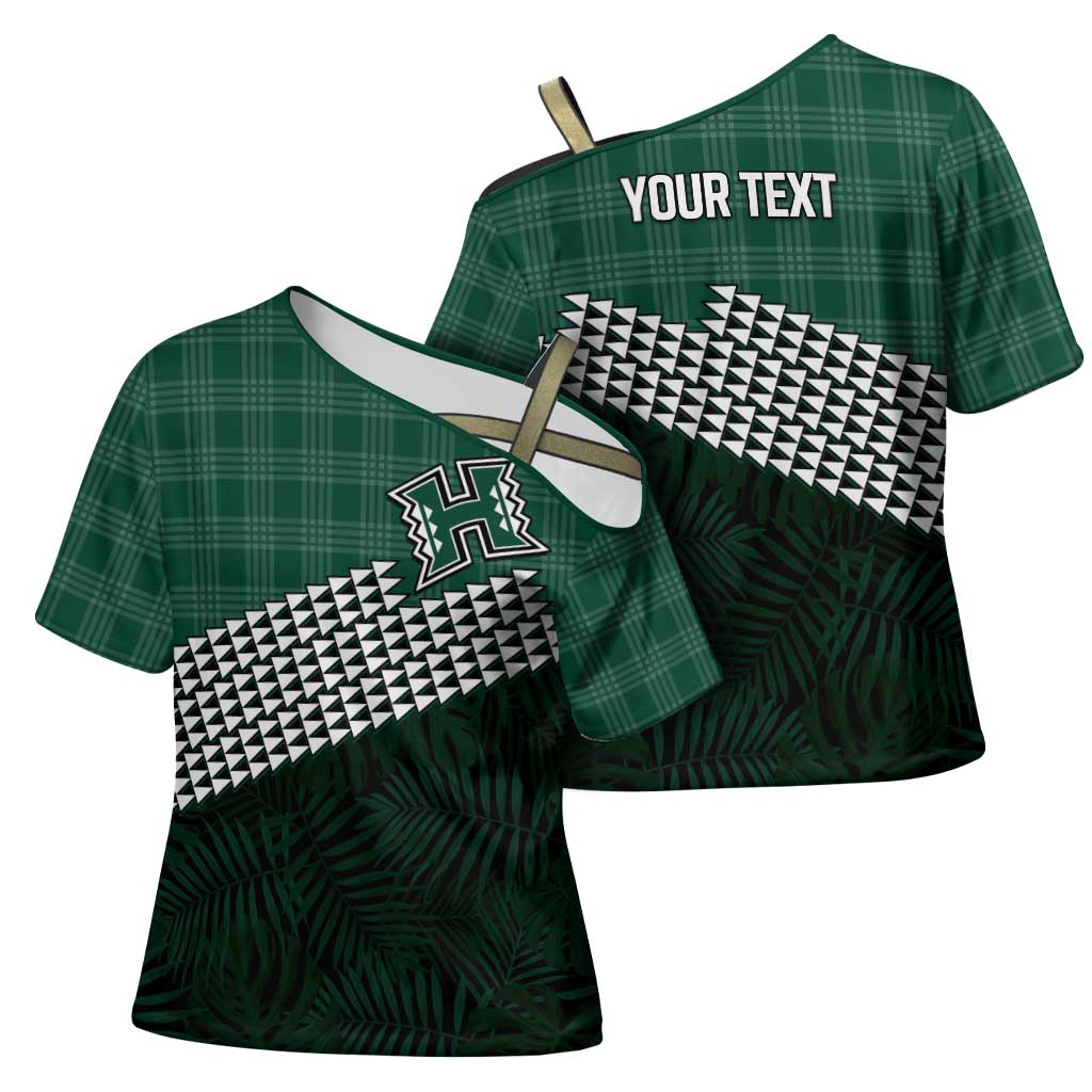 Rainbow Warriors Hawaii Personalized Palaka Cross Shoulder Shirt - Polynesian Pride