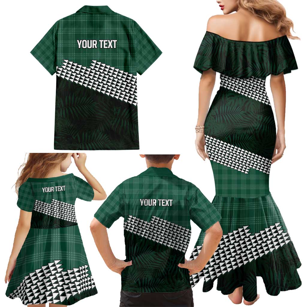 Rainbow Warriors Hawaii Personalized Palaka Family Matching Mermaid Dress and Hawaiian Shirt - Polynesian Pride