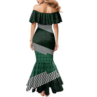 Rainbow Warriors Hawaii Personalized Palaka Family Matching Mermaid Dress and Hawaiian Shirt - Polynesian Pride