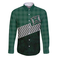 Rainbow Warriors Hawaii Personalized Palaka Family Matching Off The Shoulder Long Sleeve Dress and Hawaiian Shirt - Polynesian Pride