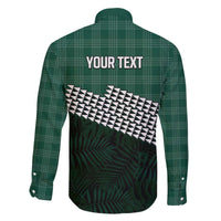 Rainbow Warriors Hawaii Personalized Palaka Family Matching Off The Shoulder Long Sleeve Dress and Hawaiian Shirt - Polynesian Pride