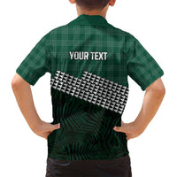 Rainbow Warriors Hawaii Personalized Palaka Family Matching Off Shoulder Maxi Dress and Hawaiian Shirt - Polynesian Pride