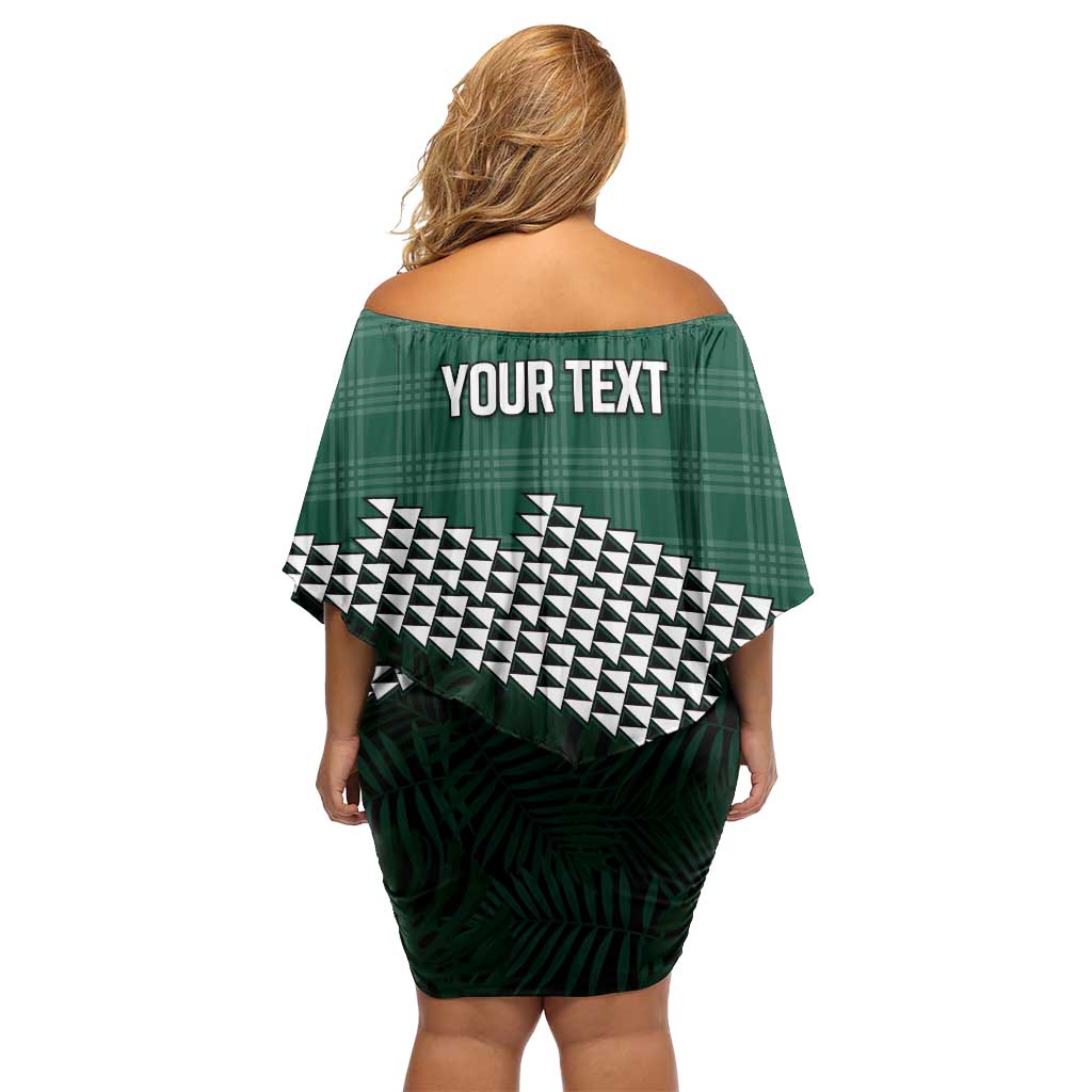 Rainbow Warriors Hawaii Personalized Palaka Family Matching Off Shoulder Short Dress and Hawaiian Shirt - Polynesian Pride