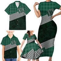 Rainbow Warriors Hawaii Personalized Palaka Family Matching Short Sleeve Bodycon Dress and Hawaiian Shirt - Polynesian Pride