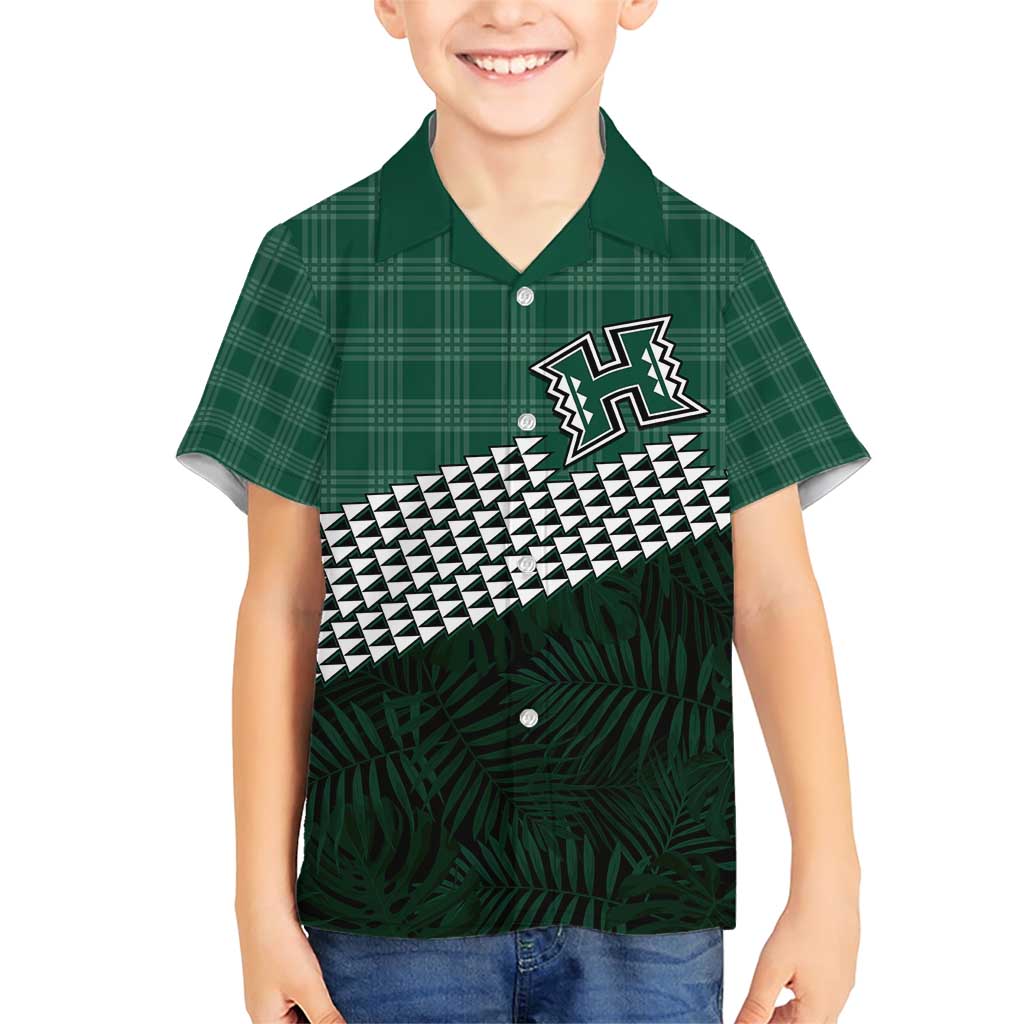 Rainbow Warriors Hawaii Personalized Palaka Family Matching Short Sleeve Bodycon Dress and Hawaiian Shirt - Polynesian Pride