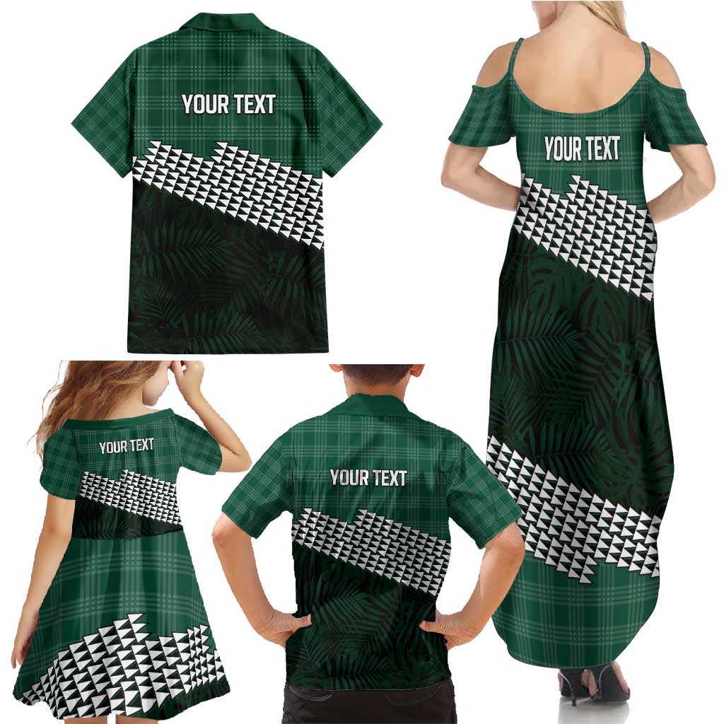 Rainbow Warriors Hawaii Personalized Palaka Family Matching Summer Maxi Dress and Hawaiian Shirt - Polynesian Pride