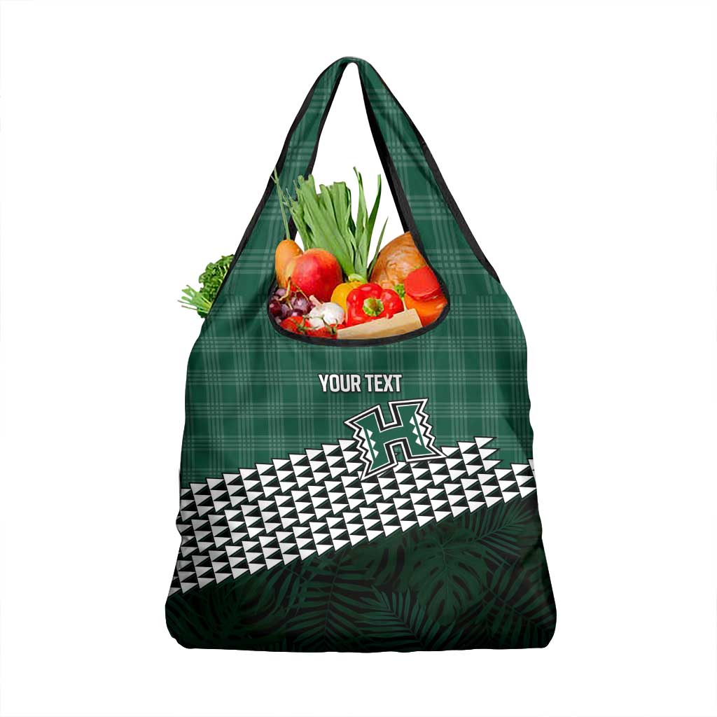 Rainbow Warriors Hawaii Personalized Palaka Grocery Bag - Polynesian Pride