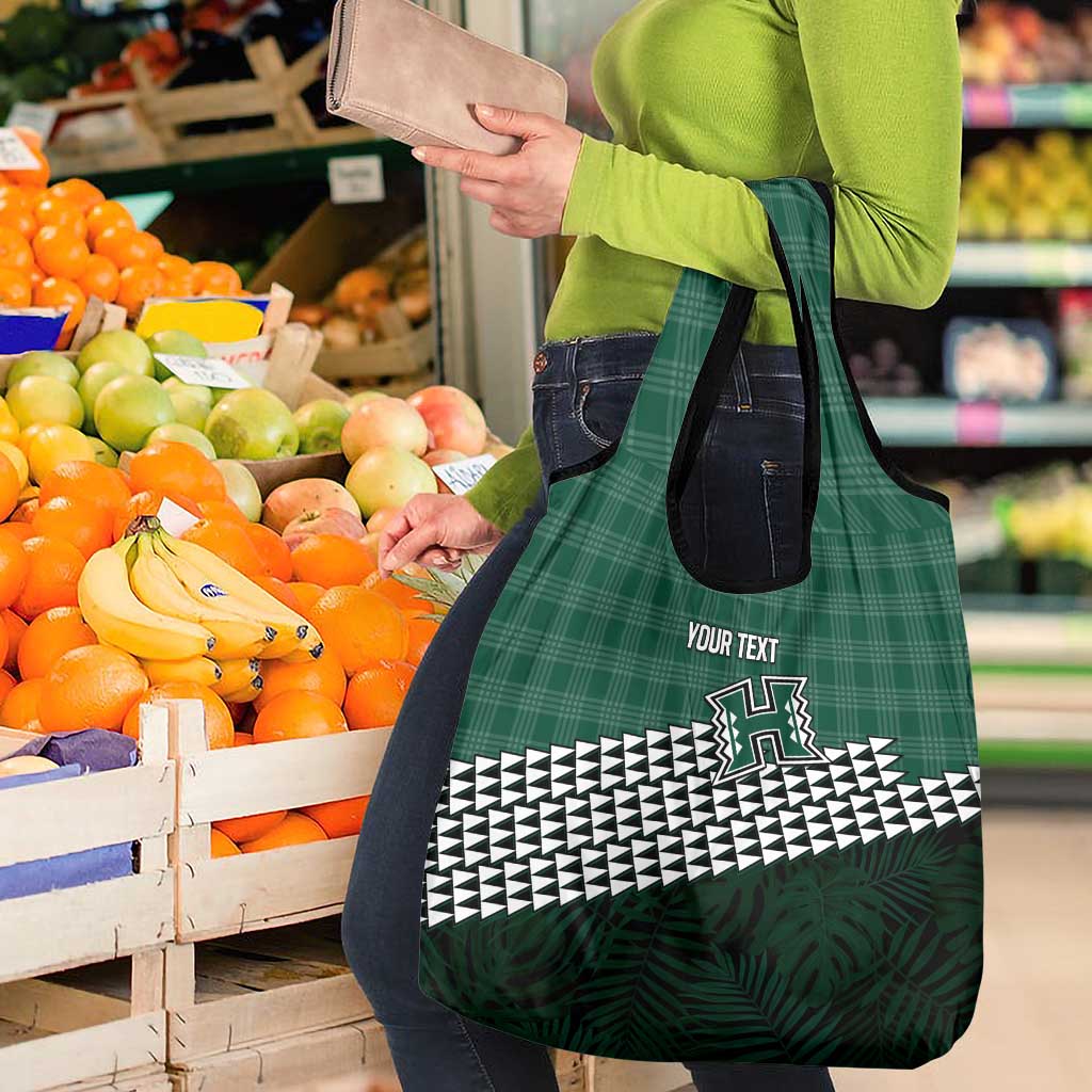 Rainbow Warriors Hawaii Personalized Palaka Grocery Bag - Polynesian Pride