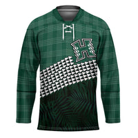 Rainbow Warriors Hawaii Personalized Palaka Hockey Jersey - Polynesian Pride