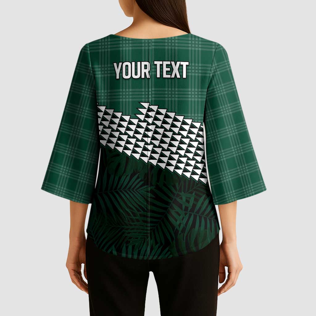 Rainbow Warriors Hawaii Personalized Palaka Kimono Sleeve Blouse - Polynesian Pride