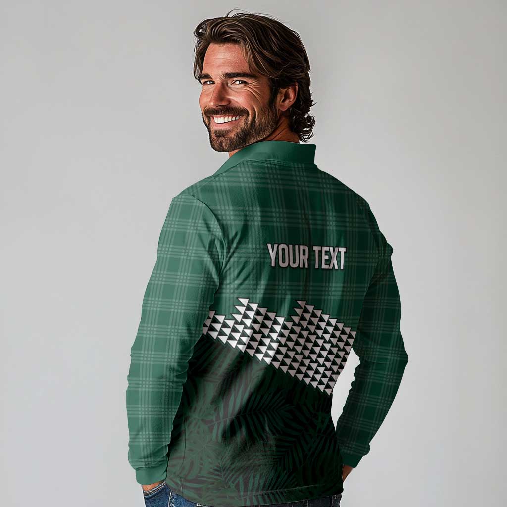 Rainbow Warriors Hawaii Personalized Palaka Long Sleeve Polo Shirt - Polynesian Pride