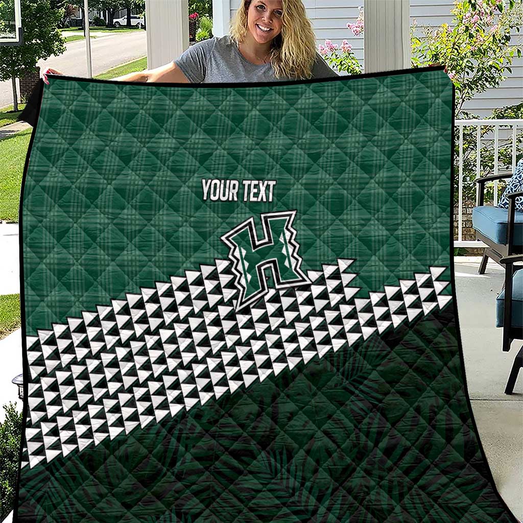 Rainbow Warriors Hawaii Personalized Palaka Quilt - Polynesian Pride