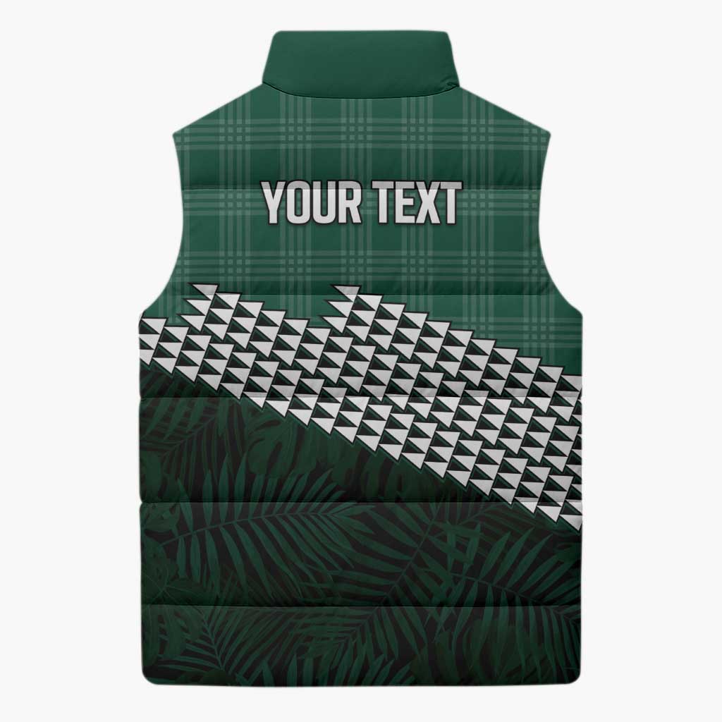 Rainbow Warriors Hawaii Personalized Palaka Sleeveless Puffer Jacket - Polynesian Pride
