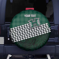 Rainbow Warriors Hawaii Personalized Palaka Spare Tire Cover - Polynesian Pride
