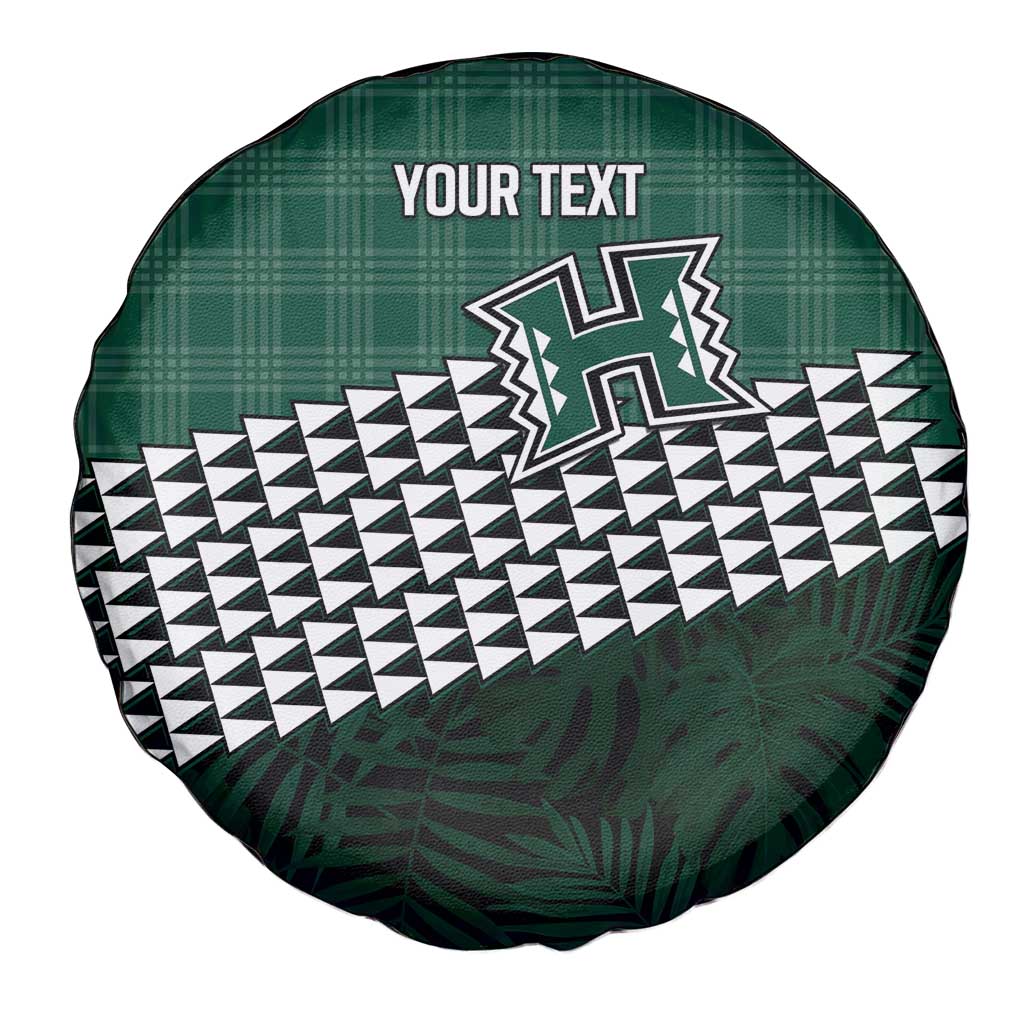 Rainbow Warriors Hawaii Personalized Palaka Spare Tire Cover - Polynesian Pride