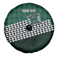 Rainbow Warriors Hawaii Personalized Palaka Spare Tire Cover - Polynesian Pride