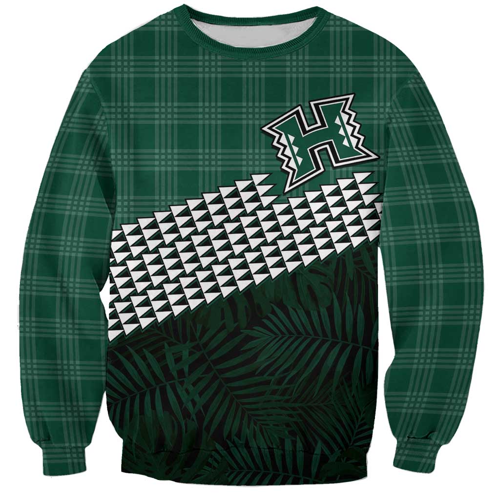 Rainbow Warriors Hawaii Personalized Palaka Sweatshirt - Polynesian Pride