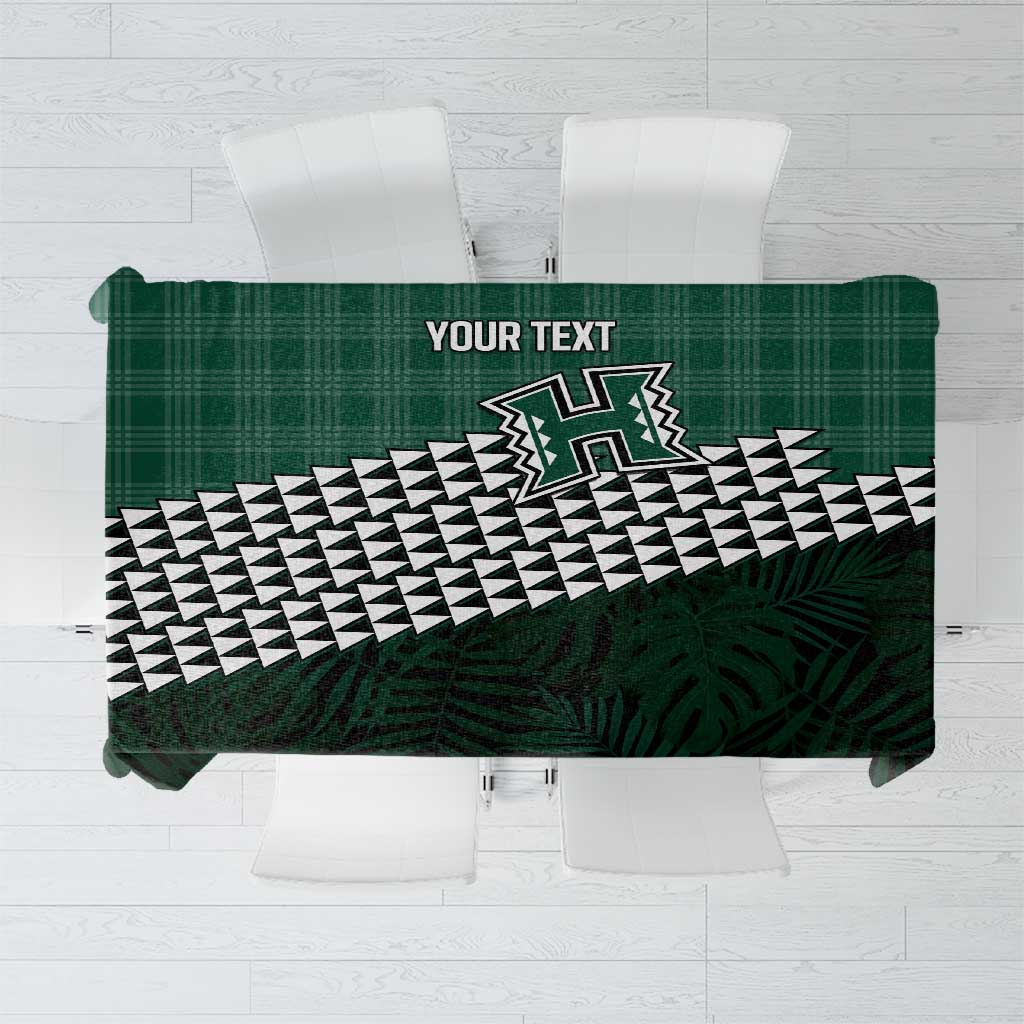 Rainbow Warriors Hawaii Personalized Palaka Tablecloth - Polynesian Pride