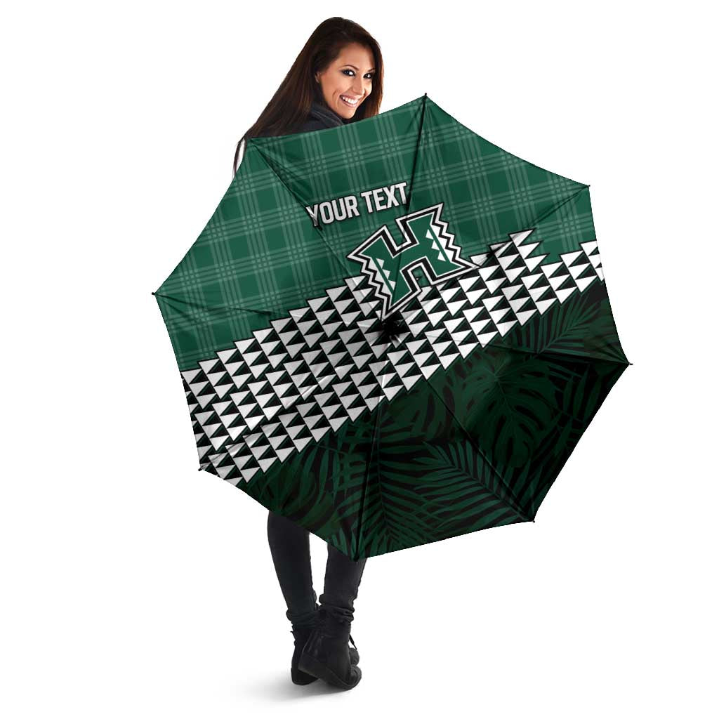 Rainbow Warriors Hawaii Personalized Palaka Umbrella - Polynesian Pride