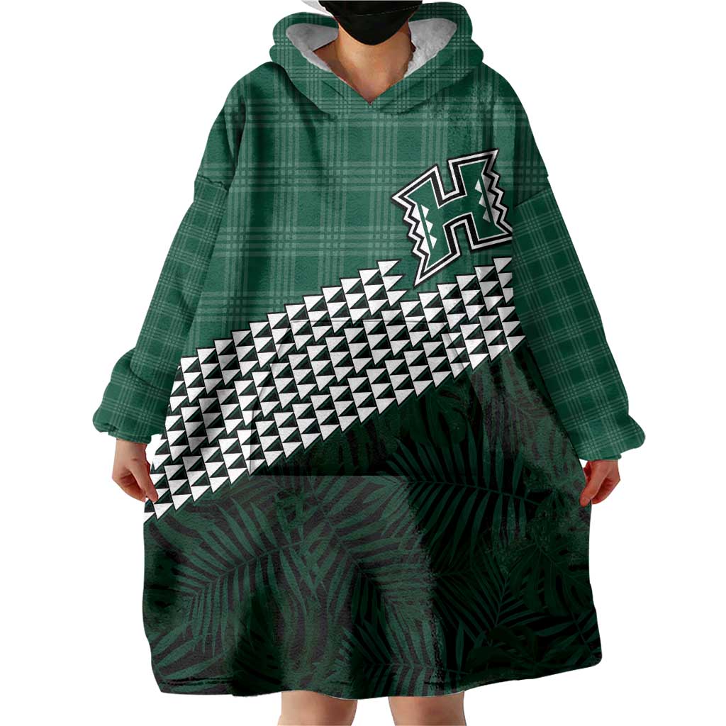 Rainbow Warriors Hawaii Personalized Palaka Wearable Blanket Hoodie - Polynesian Pride