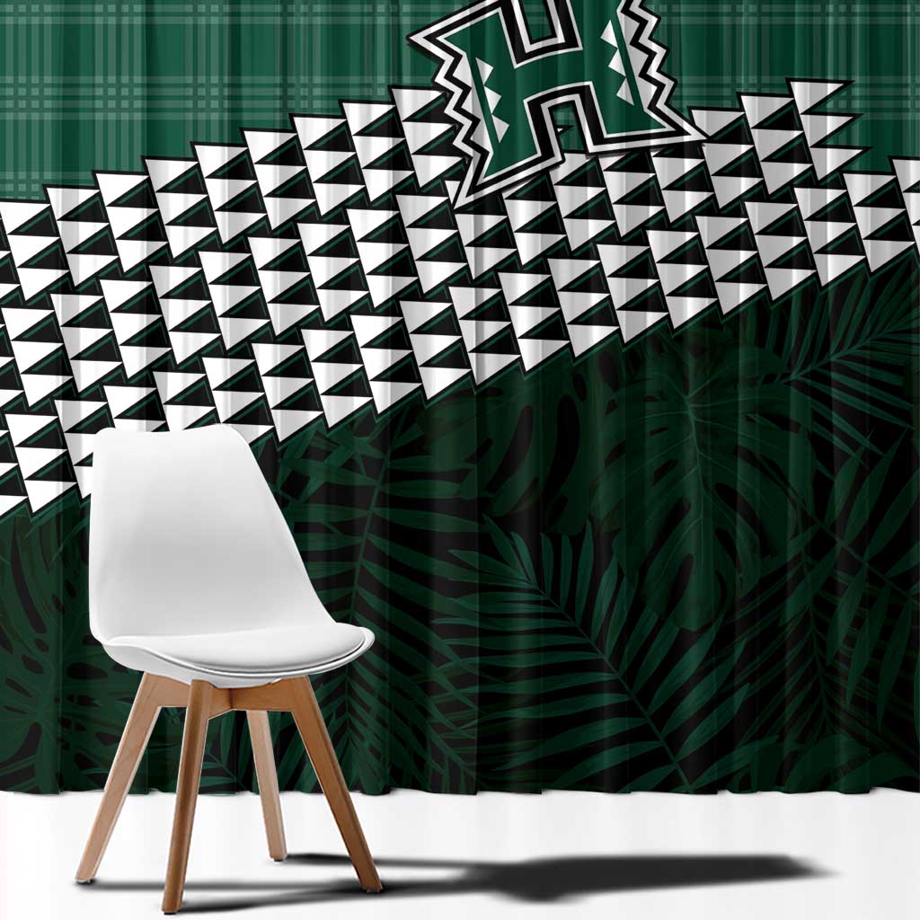 Rainbow Warriors Hawaii Personalized Palaka Window Curtain - Polynesian Pride