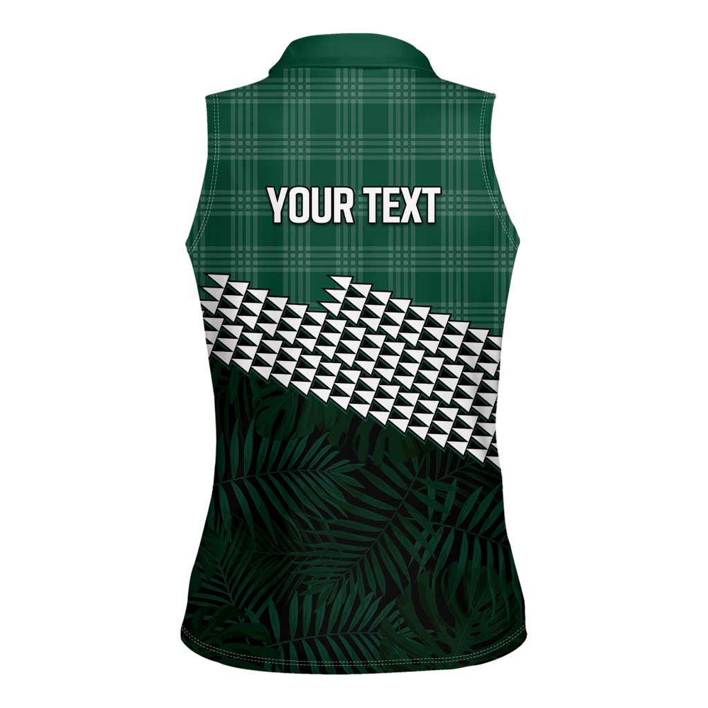 Rainbow Warriors Hawaii Personalized Palaka Women Sleeveless Polo Shirt - Polynesian Pride