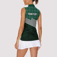 Rainbow Warriors Hawaii Personalized Palaka Women Sleeveless Polo Shirt - Polynesian Pride