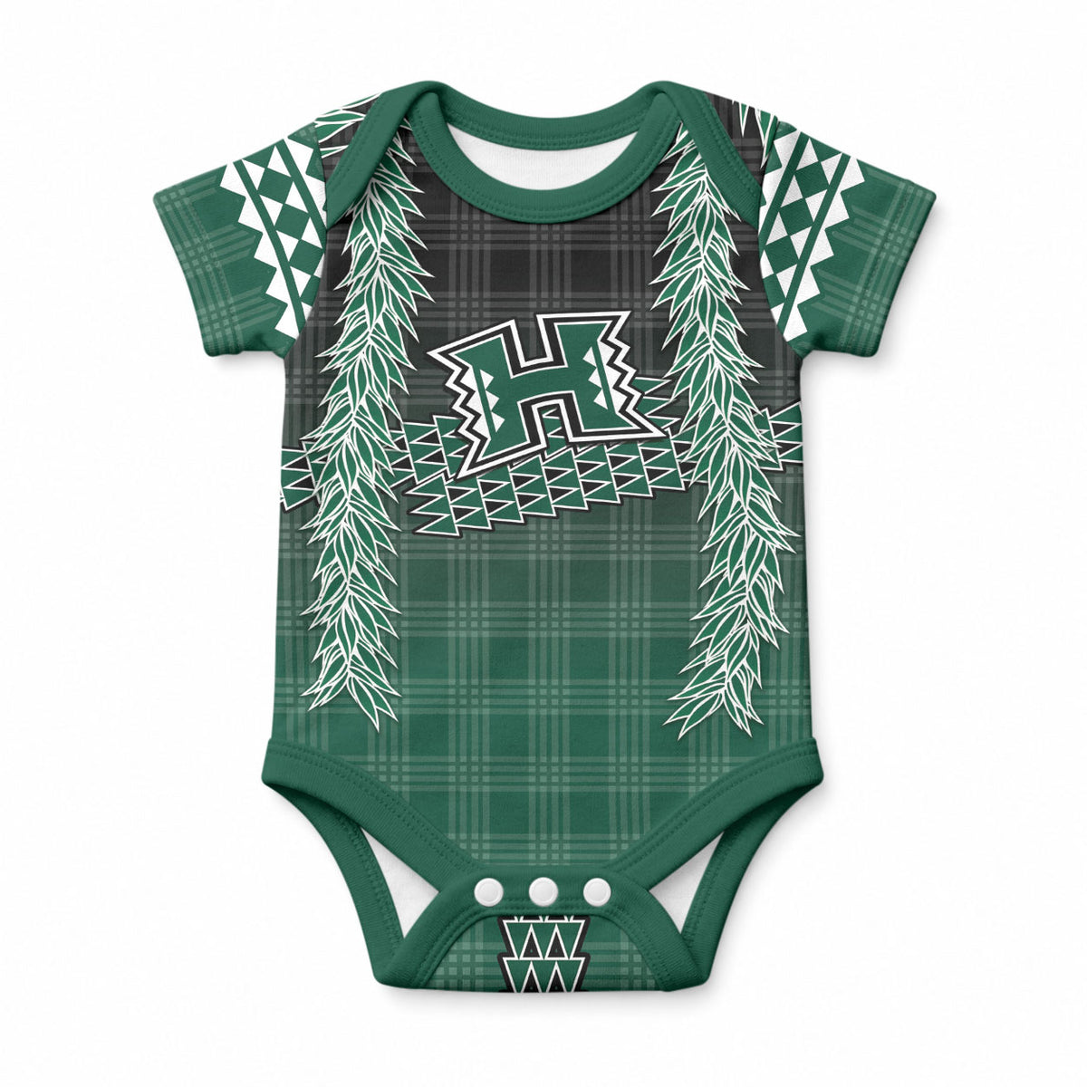 Rainbow Warriors Hawaii Palaka Baby Onesie Maile Lei