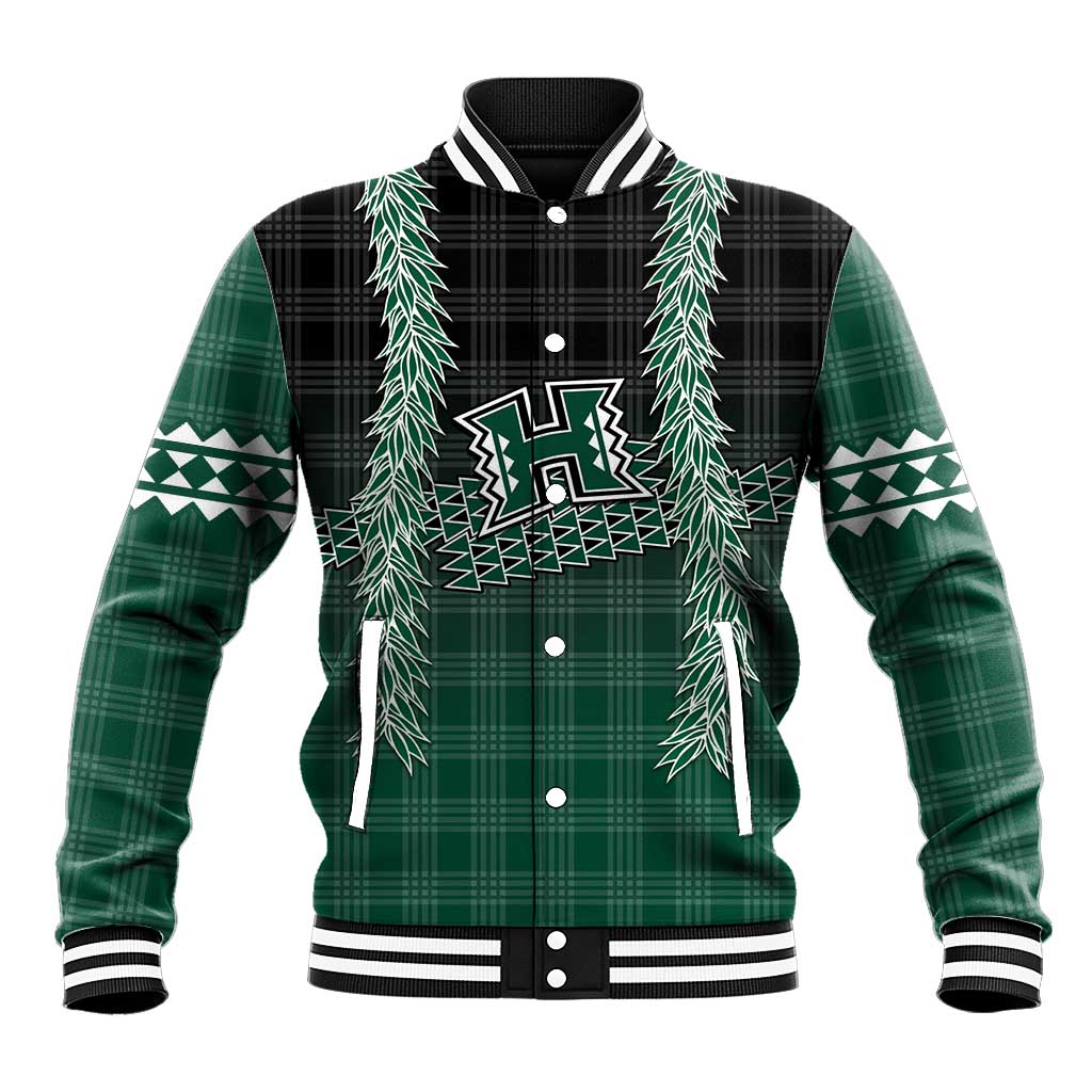 Rainbow Warriors Hawaii Palaka Baseball Jacket Maile Lei - Polynesian Pride