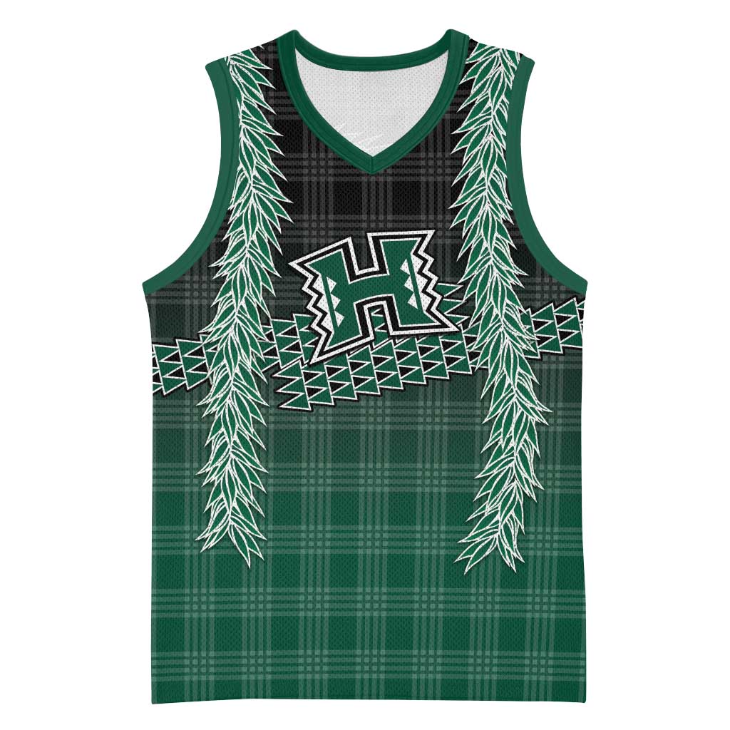 Rainbow Warriors Hawaii Palaka Basketball Jersey Maile Lei - Polynesian Pride