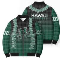 Rainbow Warriors Hawaii Palaka Bomber Puffer Jacket Maile Lei - Polynesian Pride