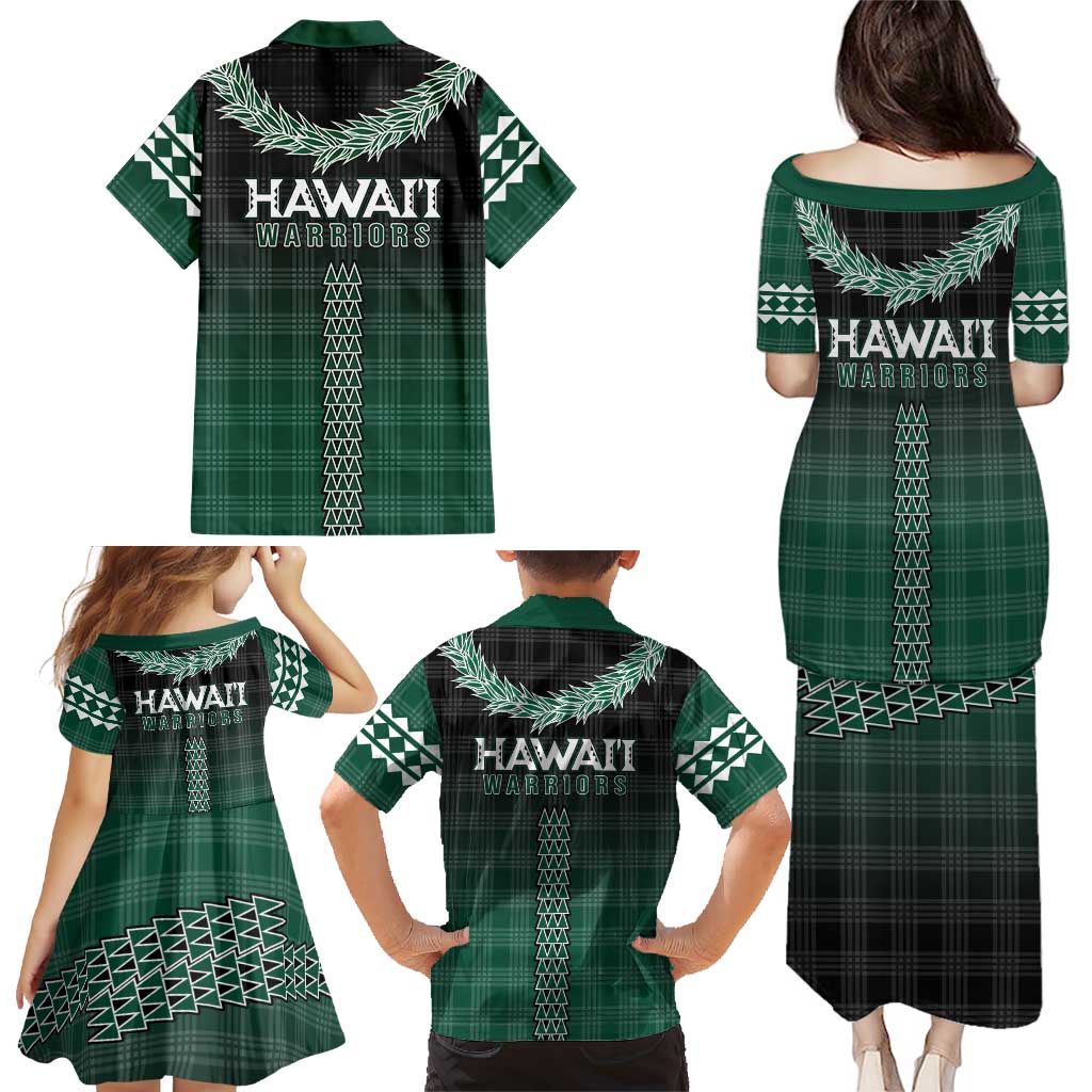 Rainbow Warriors Hawaii Palaka Family Matching Puletasi and Hawaiian Shirt Maile Lei LT7 - Polynesian Pride
